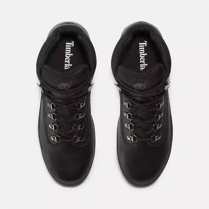 Timberland Men's Euro Hiker Mid Boot Shoes - Black Full Grain
