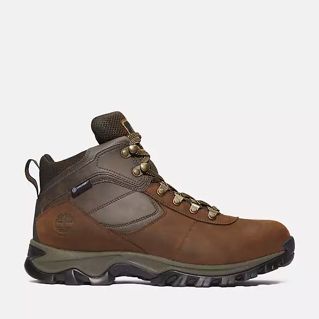 Timberland Men's Mt. Maddsen Waterproof Mid Hiking Boot Shoes - Dark Brown Full Grain