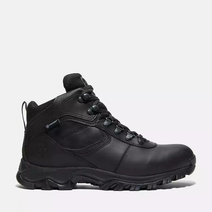 Timberland Men's Mt. Maddsen Waterproof Mid Hiking Boot Shoes - Black Full Grain