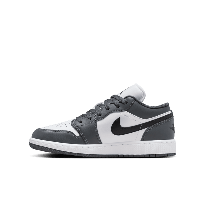 Nike Kids' Jordan 1 Low Shoes - White / Black / Iron Grey