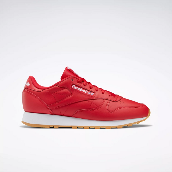 Reebok Men s Classic Leather Shoes Vector Red Ftwr White Rubber Just For Sports