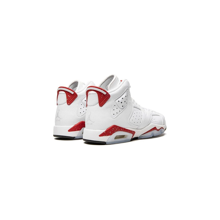 Kid's Air Jordan 6 Retro Shoes - White / Cool Grey / Medium Grey