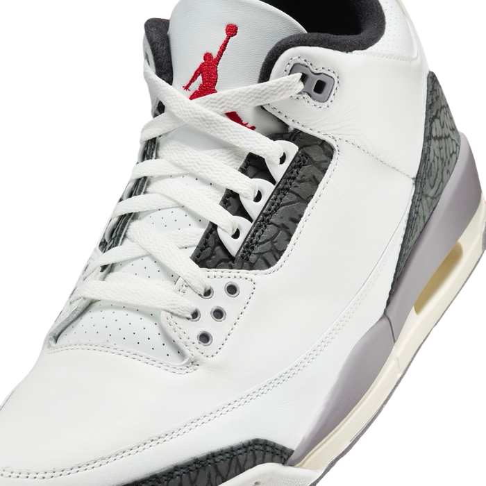 Nike Men's Jordan 3 Retro Shoes - Summit White / Fire Red / Cement Grey / Black