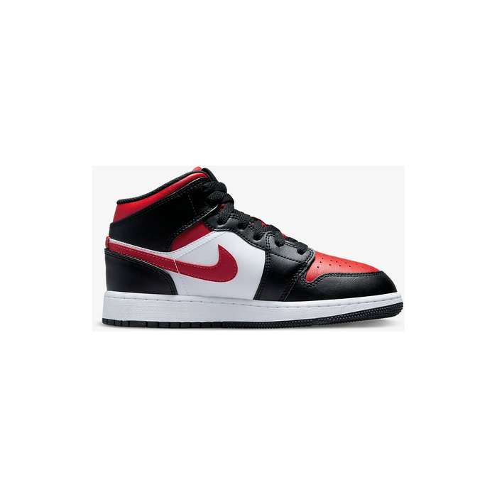 Air jordan 1 mid black gym red sales