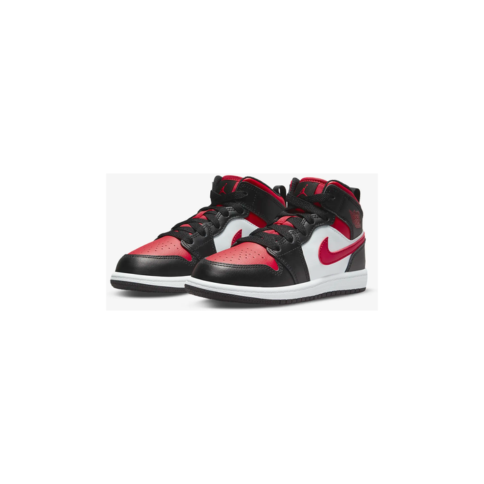 Nike Kid's Jordan Mid PS Shoes Black White Fire Red — Just