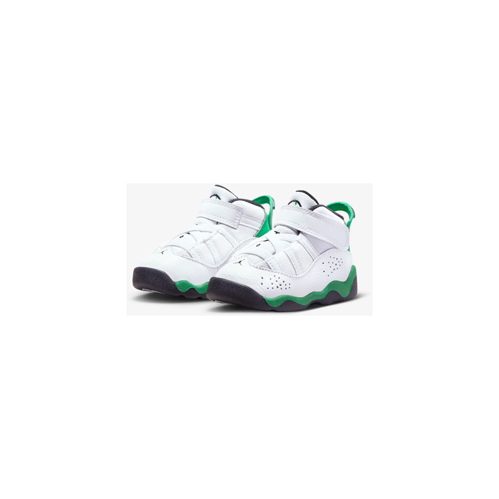 Nike Kid's Jordan 6 Rings TD Shoes - White / Black / Lucky Green