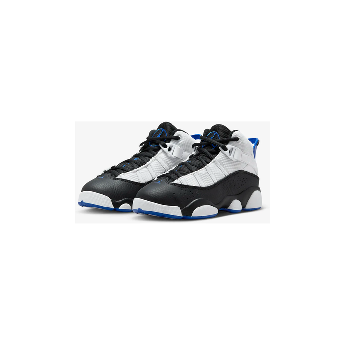 Kid's Jordan 6 Rings Shoes - White / Black / Game Royal