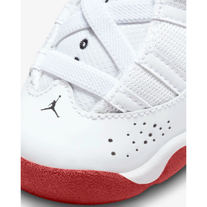 Kid's Jordan 6 Rings TD Shoes - White / Black / University Red