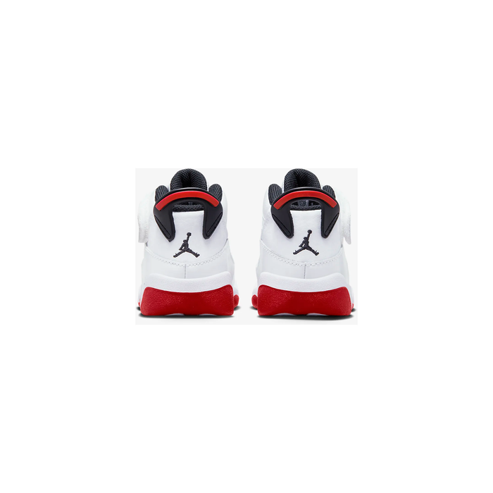 Nike Kid's Jordan 6 Rings TD Shoes - White / Black / University Red