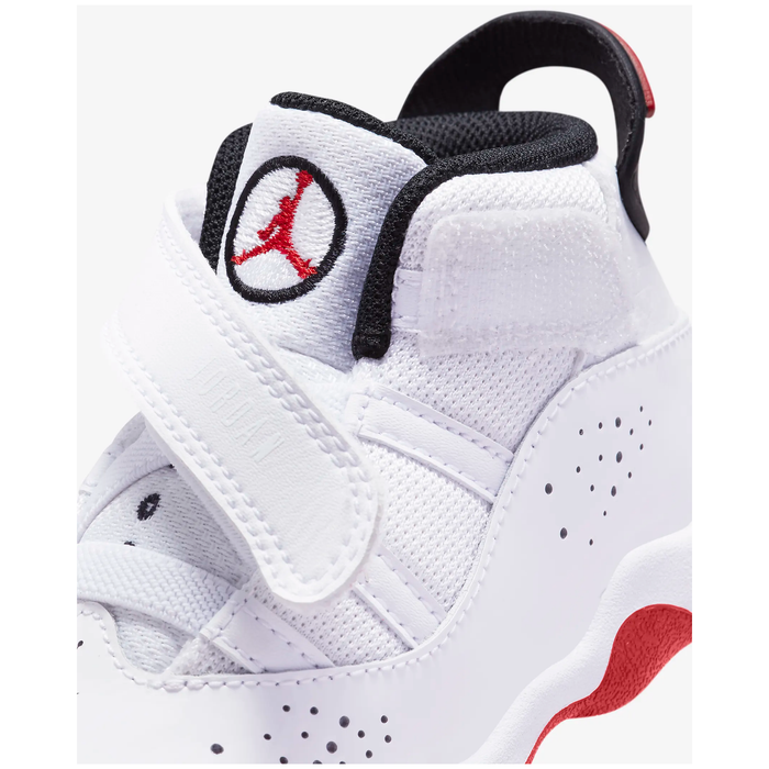 Nike Kid's Jordan 6 Rings TD Shoes - White / Black / University Red