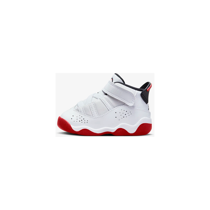 Kid's Jordan 6 Rings TD Shoes - White / Black / University Red