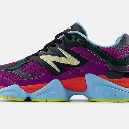 New Balance Men's 9060 Shoes - Purple Fuchsia / Blast Red / Washed Amber