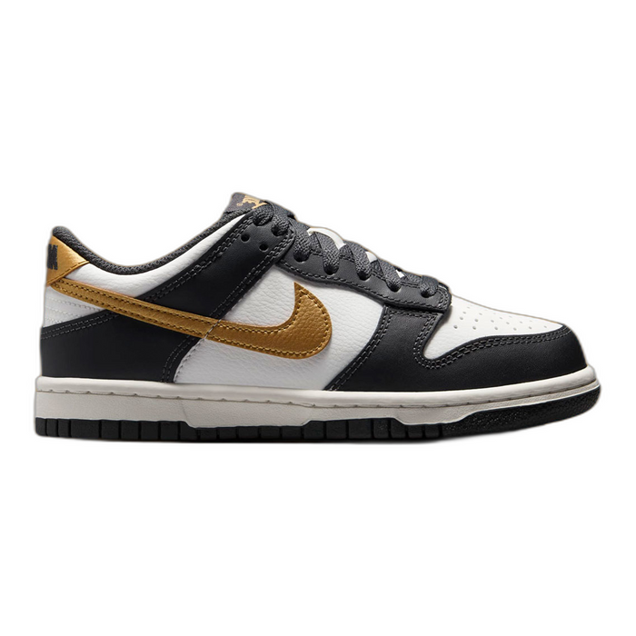 Nike Kids' Dunk Low Shoes - Summit White / Metallic Gold