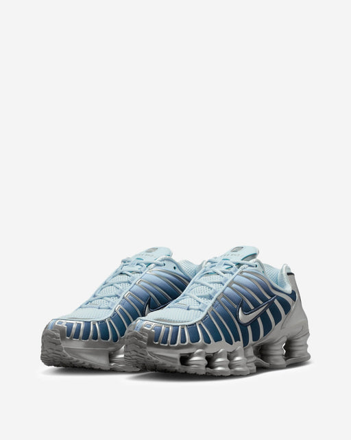 Nike Women's Shox Tl Fade Shoes - Silver / Light Blue / Metallic Silver - Just For Sports