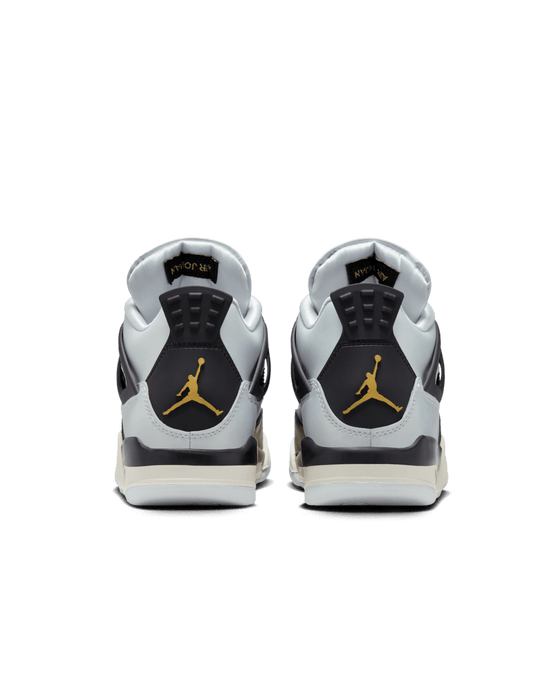 Nike Kids' Air Jordan 4 Retro Gs Shoes - Pure Platinum / Metallic Gold / Black / Sail