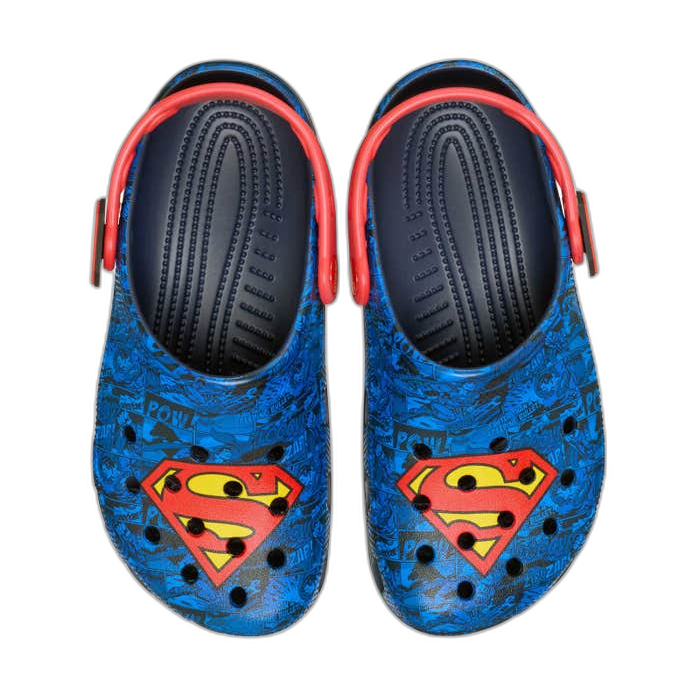 Crocs Unisex Classic Clog Dc Comics Superman Shoes - Blue / Red - Just For Sports