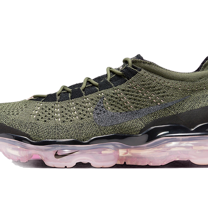 Nike Men's Air Vapormax 2023 Flyknit Shoes - Medium Olive / Pink Oxford / Black / Black