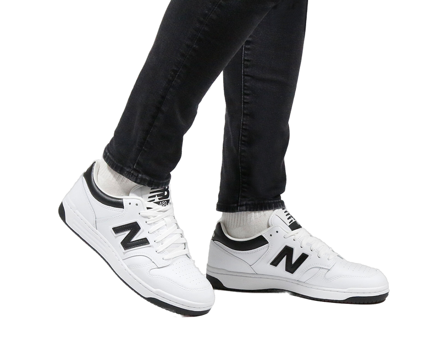 New Balance Men's 480 Shoes - White / Black