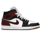 Nike Men's Air Jordan 1 Mid Shoes - White / Black / Dark Pony