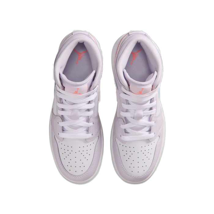 Nike Kids' Air Jordan 1 Mid Se Shoes - Barely Grape / Atomic Pink / White - Just For Sports