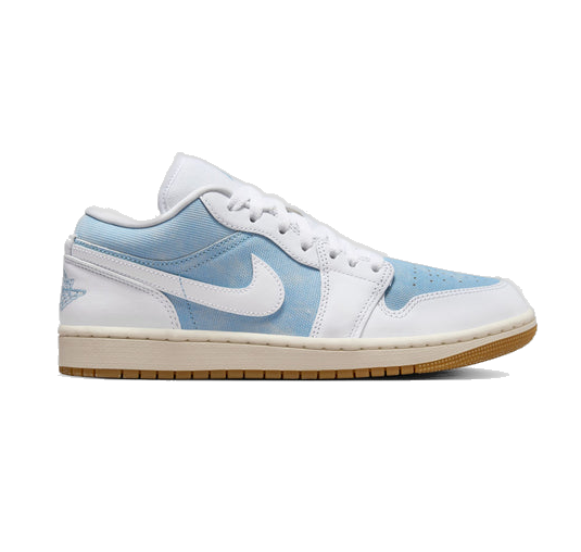 Nike Women's Air Jordan 1 Low Se Shoes - Worn Blue / White / Gum Light Brown / Sail - Just For Sports