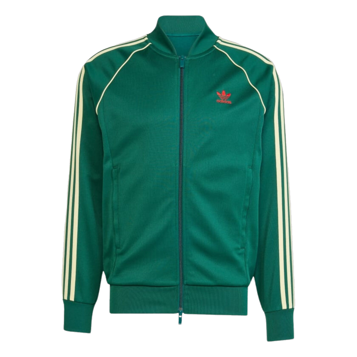 Adidas Men's Adicolor Classics Sst Track Jacket Apparel - Collegiate Green / Powder Yellow - Just For Sports