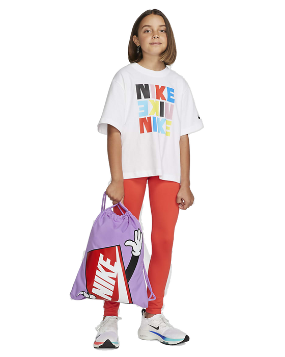 Nike Kids' Graphic Drawstring Bag Backpack - Fuchsia / Red