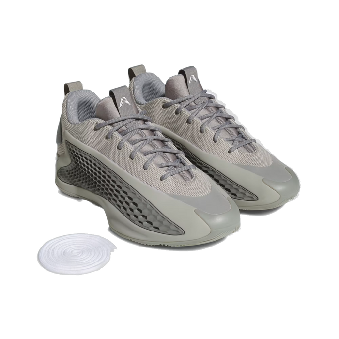 Adidas Men's Anthony Edwards 1 Low Shoes - Metallic Grey / Dove Grey / Cloud White - Just For Sports