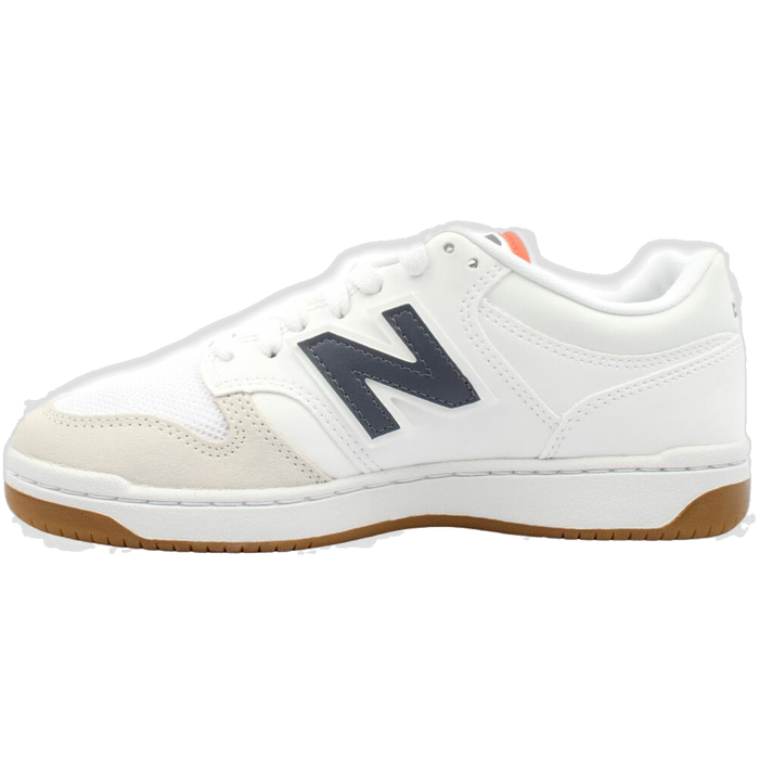 New Balance Men's 480 Shoes - White / Dark Arctic Grey / Gulf Red