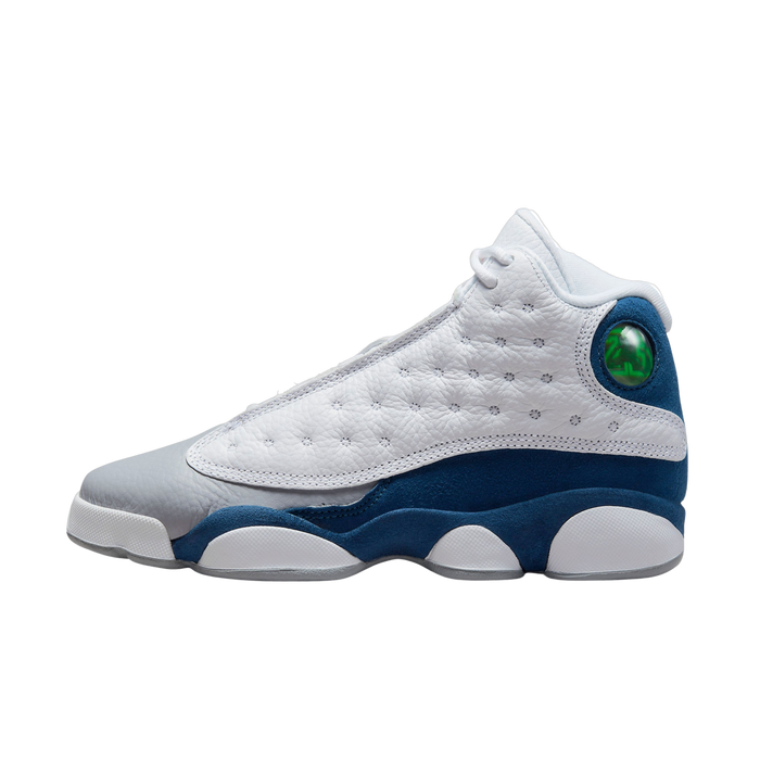 Nike Kids' Air Jordan 13 Retro Shoes - White / French Blue / Light Steel Grey / Fire Red