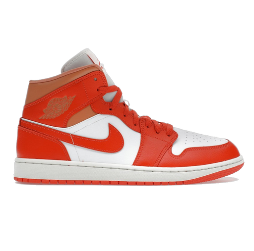 Nike Women's Air Jordan 1 Mid Shoes - Summit White / Amber Brown / Cosmic Clay - Just For Sports