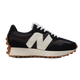 New Balance Women's 327 Shoes - Black / White / Mineral Red
