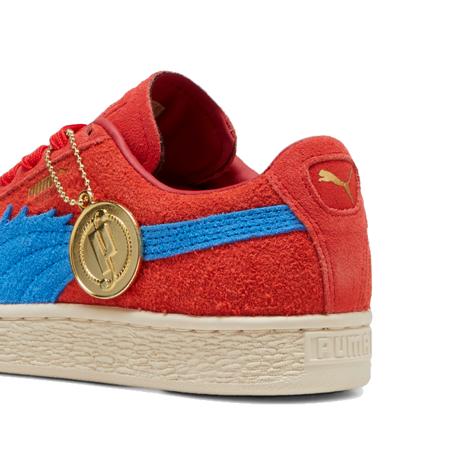 Puma Men's Suede One Piece Buggy Shoes - Red / Ultra Blue