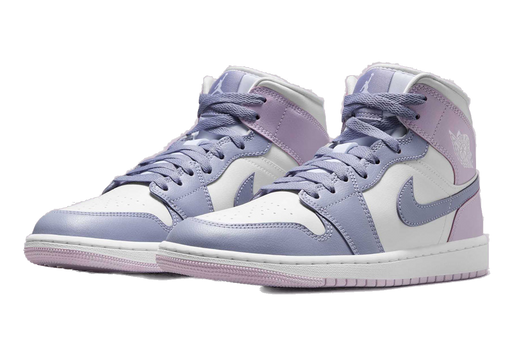 Nike Women's Air Jordan 1 Mid Shoes - Indigo Haze / Doll / White - Just For Sports