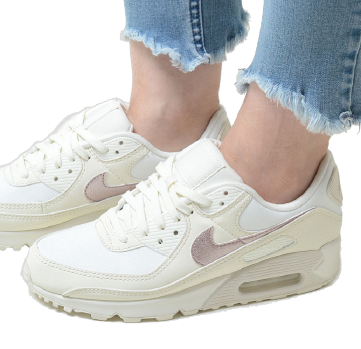 Nike Women's Air Max 90 Shoes - Sail / Pink Oxford / Phantom Nike Women's Air Max 90 Shoes - Sail / Pink Oxford / Phantom