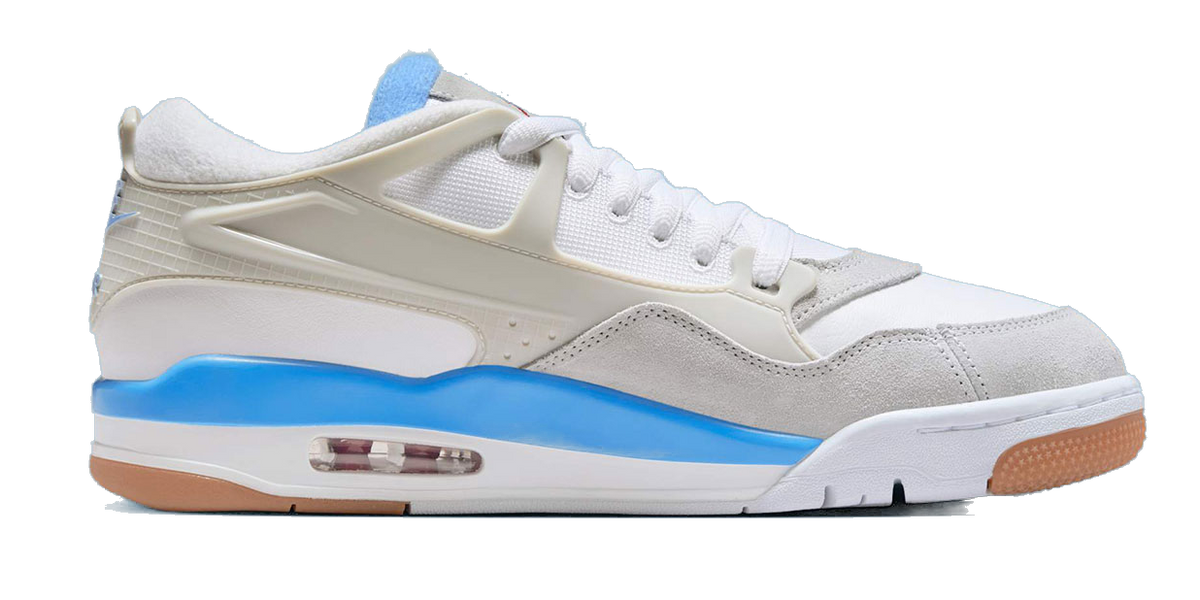 Nike Men's Air Jordan 4 Rm Shoes - White / University Blue — Just Nike Men's Air Jordan 4 Rm Shoes - White / University Blue — Just