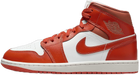 Nike Women's Air Jordan 1 Mid Shoes - Summit White / Amber Brown / Cosmic Clay - Just For Sports