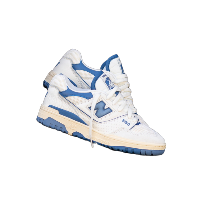 New Balance Men's 550 Shoes - Sea Salt / Blue Agate