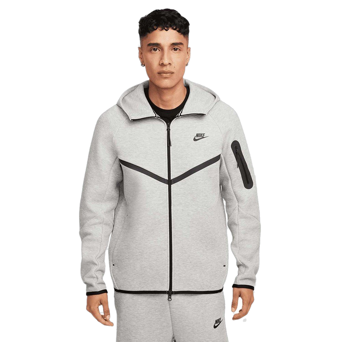 Nike Men's Tech Fleece Windrunner Full-Zip Jacket - Dark Grey Heather / Black - Just For Sports