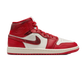 Nike Women's Air Jordan 1 Mid Se Shoes - Sail / Team Red / Varsity Red - Just For Sports