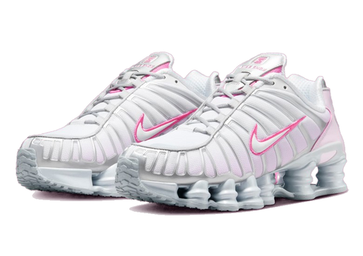 Nike Women's Shox Tl Shoes Metallic Platinum Pinksicle Pink