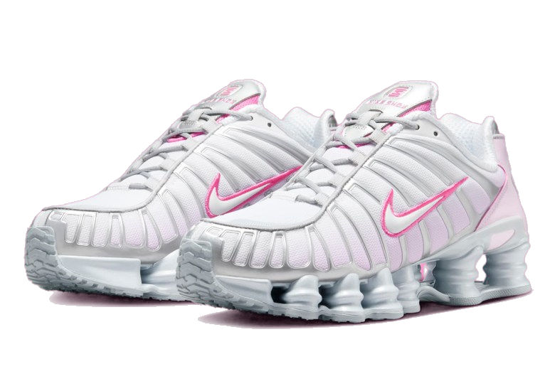 Nike Women's Shox Tl Shoes - Metallic Platinum / Pinksicle / Pink Foam / White / Flat Silver