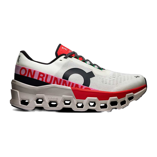 On Running Women's Cloudmonster 2 Shoes - Ivory / Red - Just For Sports