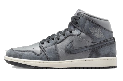Nike Women's Air Jordan 1 Mid Shoes - Smoke Grey / Off Noir / Sail - Just For Sports