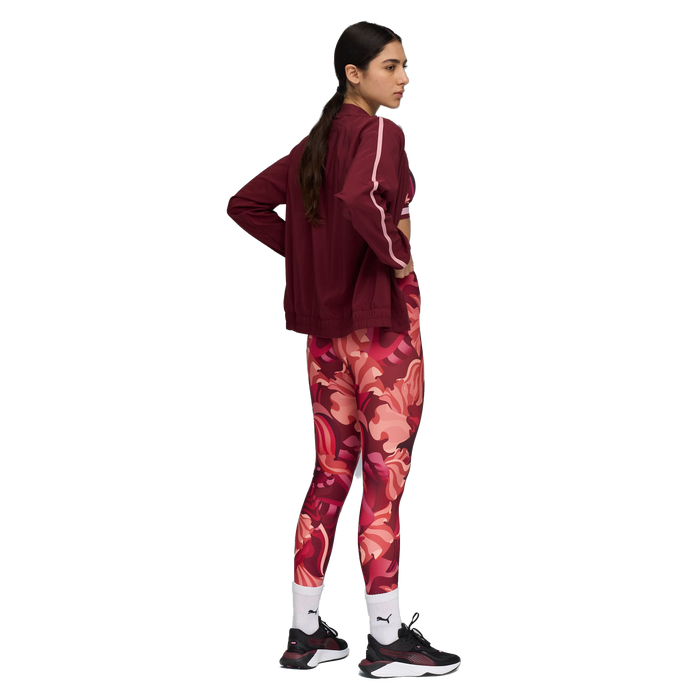 Puma Women's Strong Floral Ribbon Tight Leggings - Red - Just For Sports