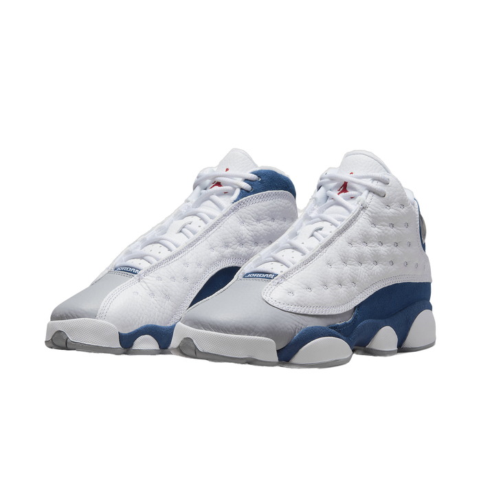 Nike Kids' Air Jordan 13 Retro Shoes - White / French Blue / Light Steel Grey / Fire Red