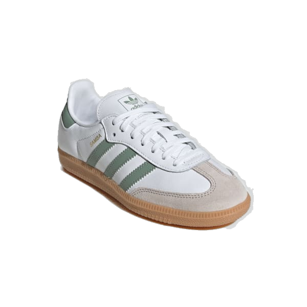 Adidas Kids' Samba Og Shoes - Cloud White / Silver / Green Just For Sports Adidas Kids' Samba Og Shoes - Cloud White / Silver / Green Just For Sports