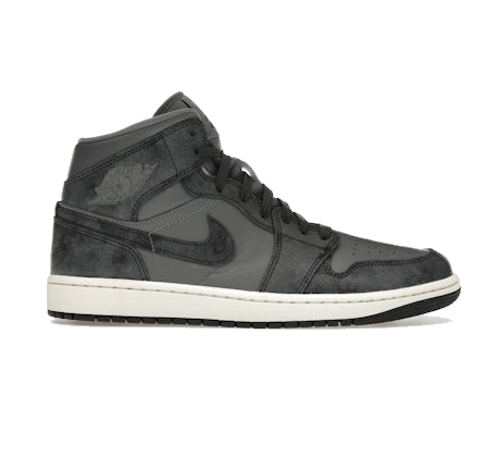 Nike Women's Air Jordan 1 Mid Shoes - Smoke Grey / Off Noir / Sail - Just For Sports