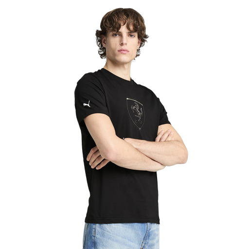 Puma Men's Scuderia Ferrari Race Tonal Big Shield Tee - Black - Just For Sports