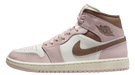 Nike Women's Air Jordan 1 Mid Shoes - Pink Oxford / Sail / Archaeo Brown - Just For Sports